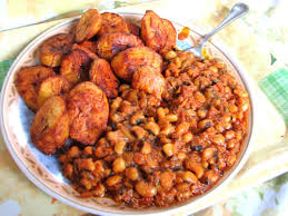 beans and plantain as Nigerian dishes for dinner