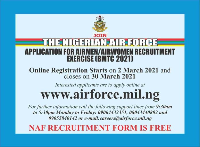 Nigerian airforce recruitmrnt form